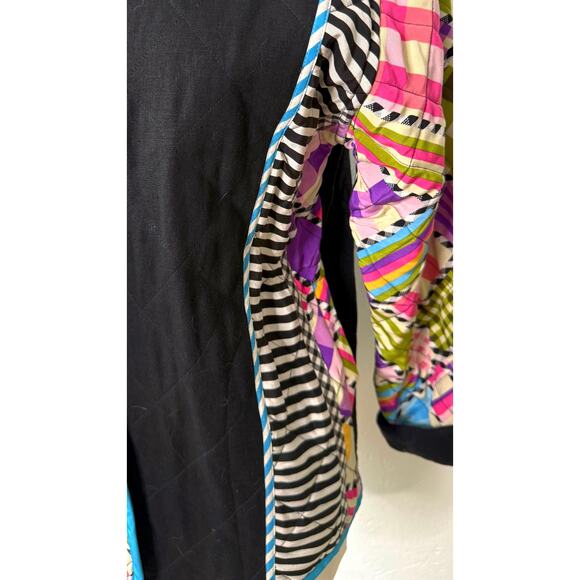 VTG 80s Koos Of Course Funky Colorful Oversized Quilted Jacket Coat - Picture 6 of 8